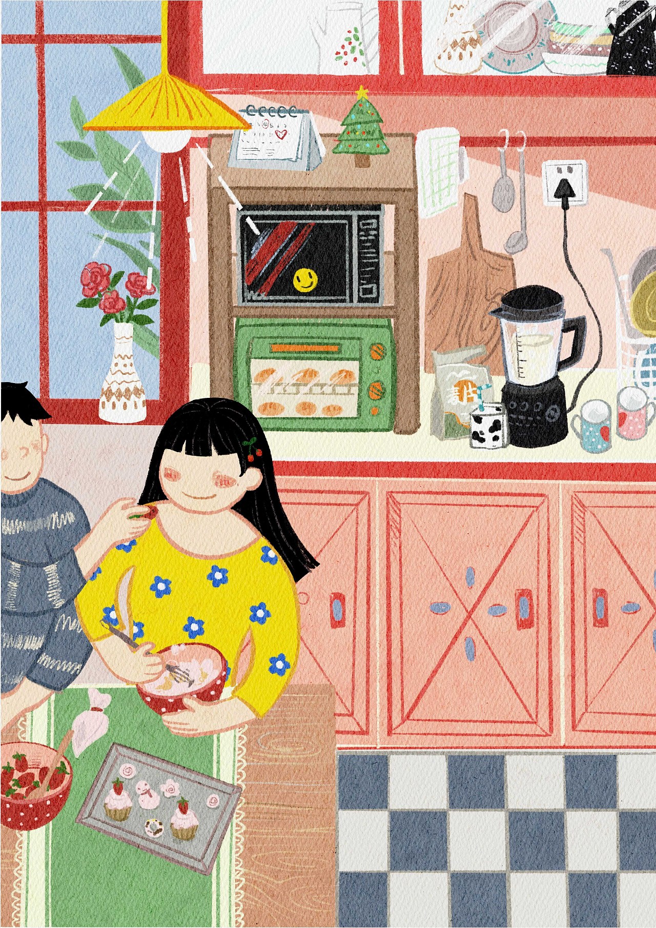 玛丽阿姨在厨房|插画|儿童插画|長閑_Nodoka - 原创作品 - 站酷 (ZCOOL)