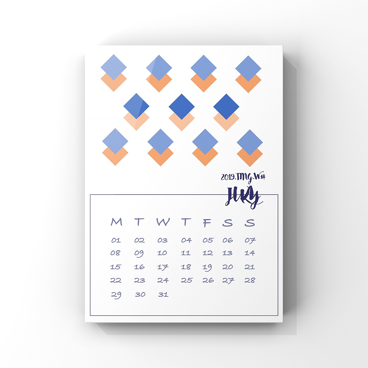 今年份的第二个「几何日历」（图ZMTQ5MzUzOTEy） - 创作习作 - 站酷设计师TINGW啊婷原创素材 - 站酷ZCOOL