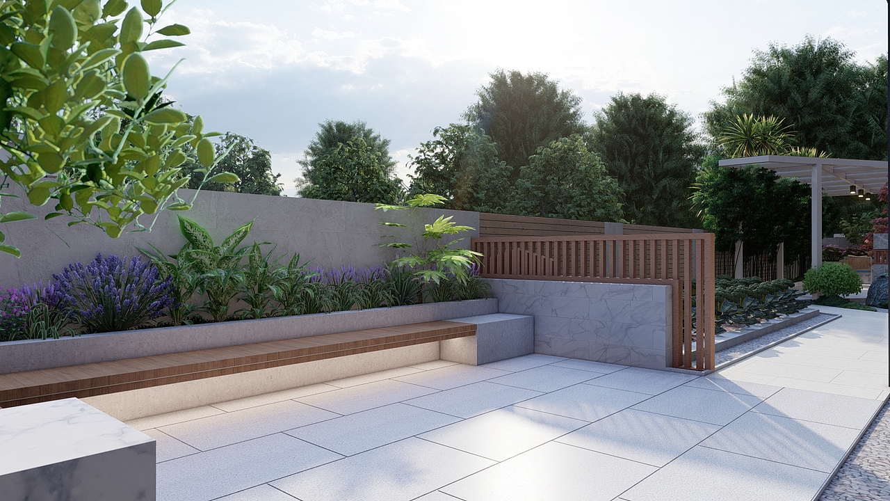 重庆龙湖揽境9栋花园设计(施工中)