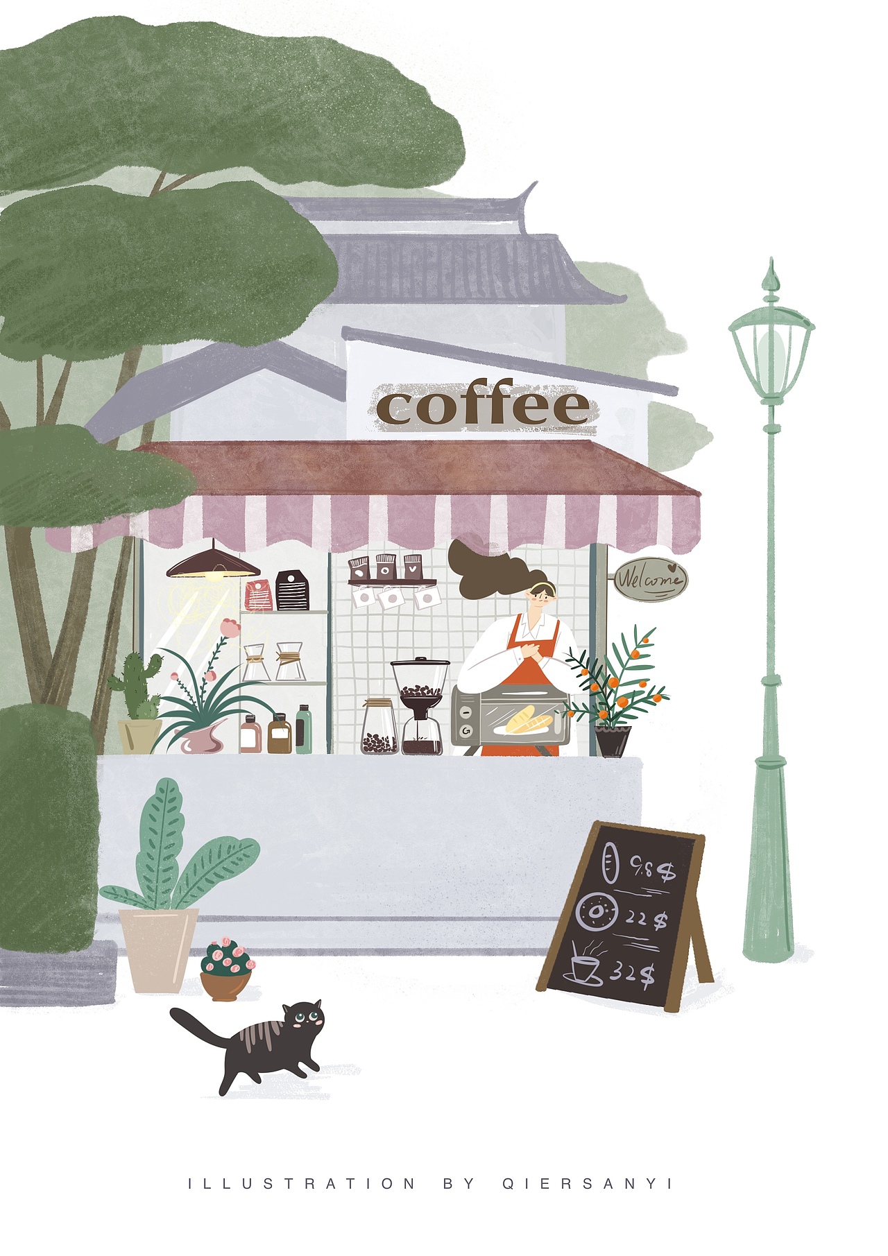 场景插画（图ZMjM0NzQwNTA4） - 创作习作 - 站酷设计师秋雨不喜欢雨原创素材 - 站酷ZCOOL