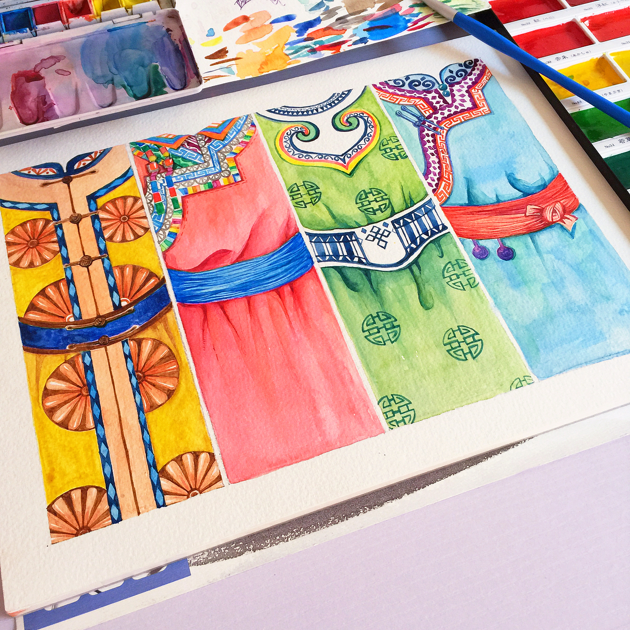 蒙古族服饰（图ZMzQ3MTg0NTI=） - 创作习作 - 站酷设计师BIG_TOY原创素材 - 站酷ZCOOL