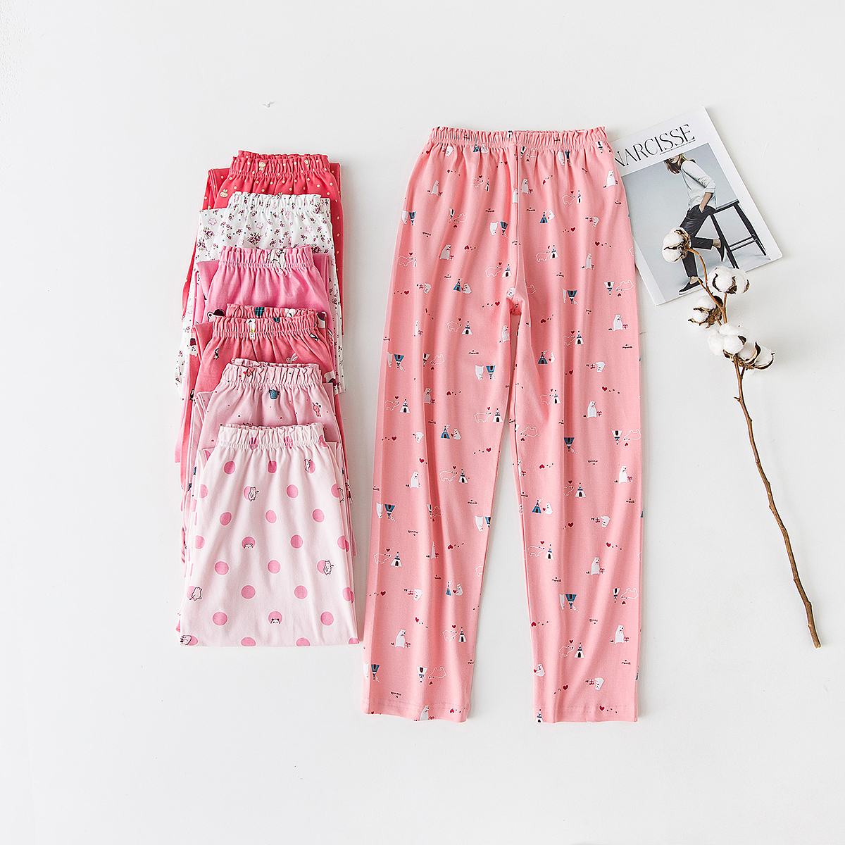 平铺拍摄 家居服裤子创意平铺拍摄 主图细节图