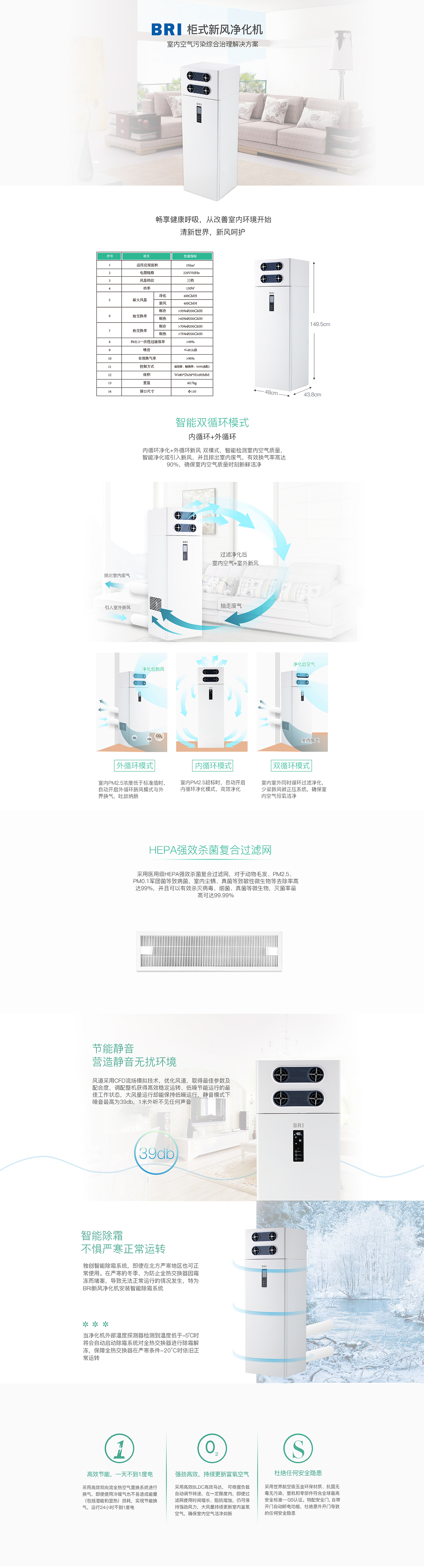 新风净化机(空气净化器)详情页