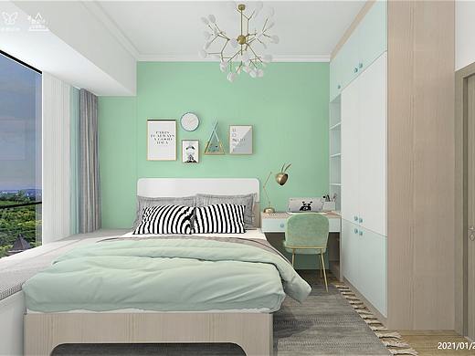 惠州市龙光城女孩房（个人主页-ZNTA0ODUxNjQ=） - 家装设计 - 站酷设计师维意定制丿白洋原创素材 - 站酷ZCOOL