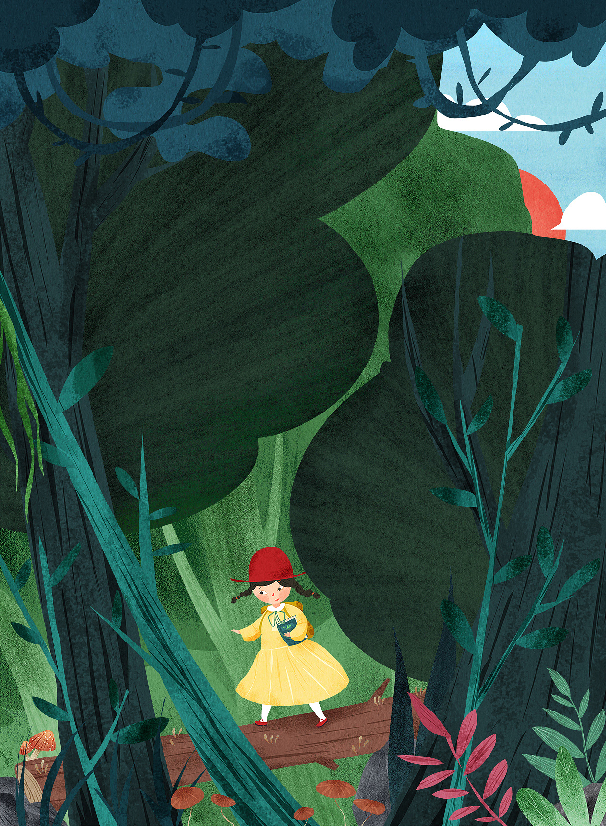 夏令营森林探险|插画|儿童插画|空山满 - 原创作品 - 站酷 (zcool)