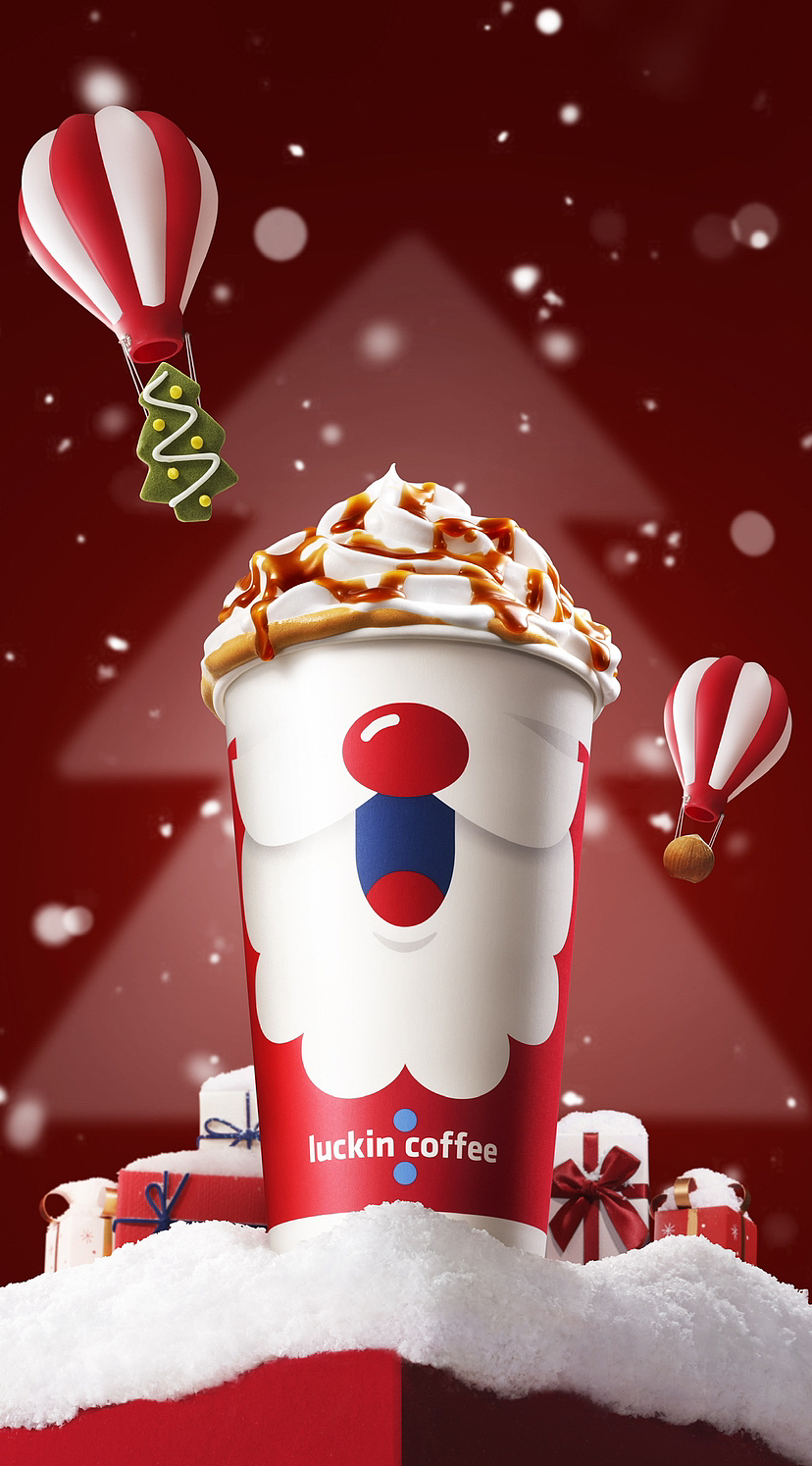 瑞幸圣誕拍攝（圖ZMzMwNjM1OTc2） - 美食攝影 - 站酷設計師acc133原創(chuàng)素材 - 站酷ZCOOL