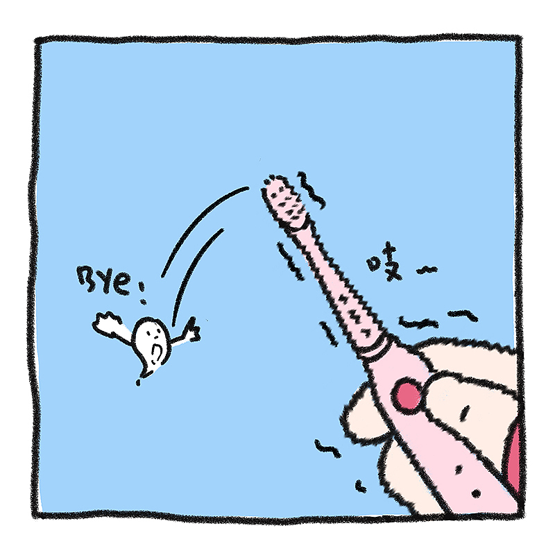 第一次用电动牙刷（图ZMTkzMjQwOTY4） - 短篇/格漫 - 站酷设计师凉减减原创素材 - 站酷ZCOOL