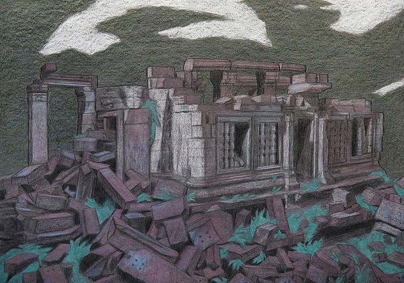 崩密列的低语 (彩铅)