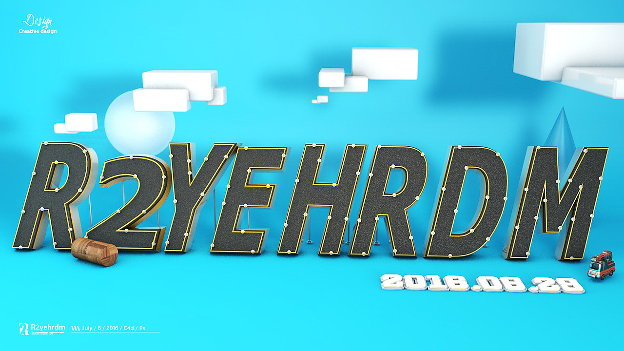 原创作品-c4d-个人logo三维设计（图ZNTMzMDY0ODQ=） - 其他三维 - 站酷设计师阿尔法多原创素材 - 站酷ZCOOL
