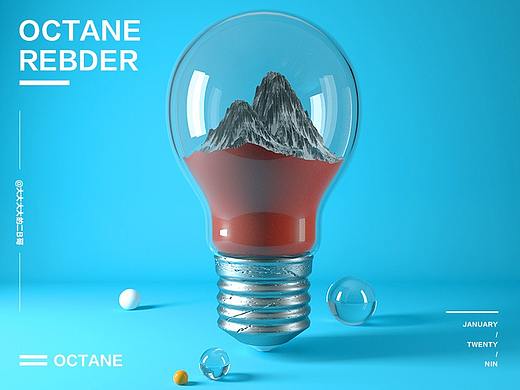 C4D-玻璃灯泡