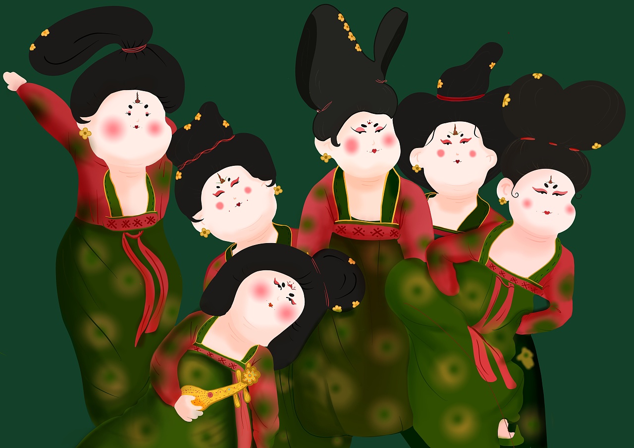 唐宫盛宴原创插画