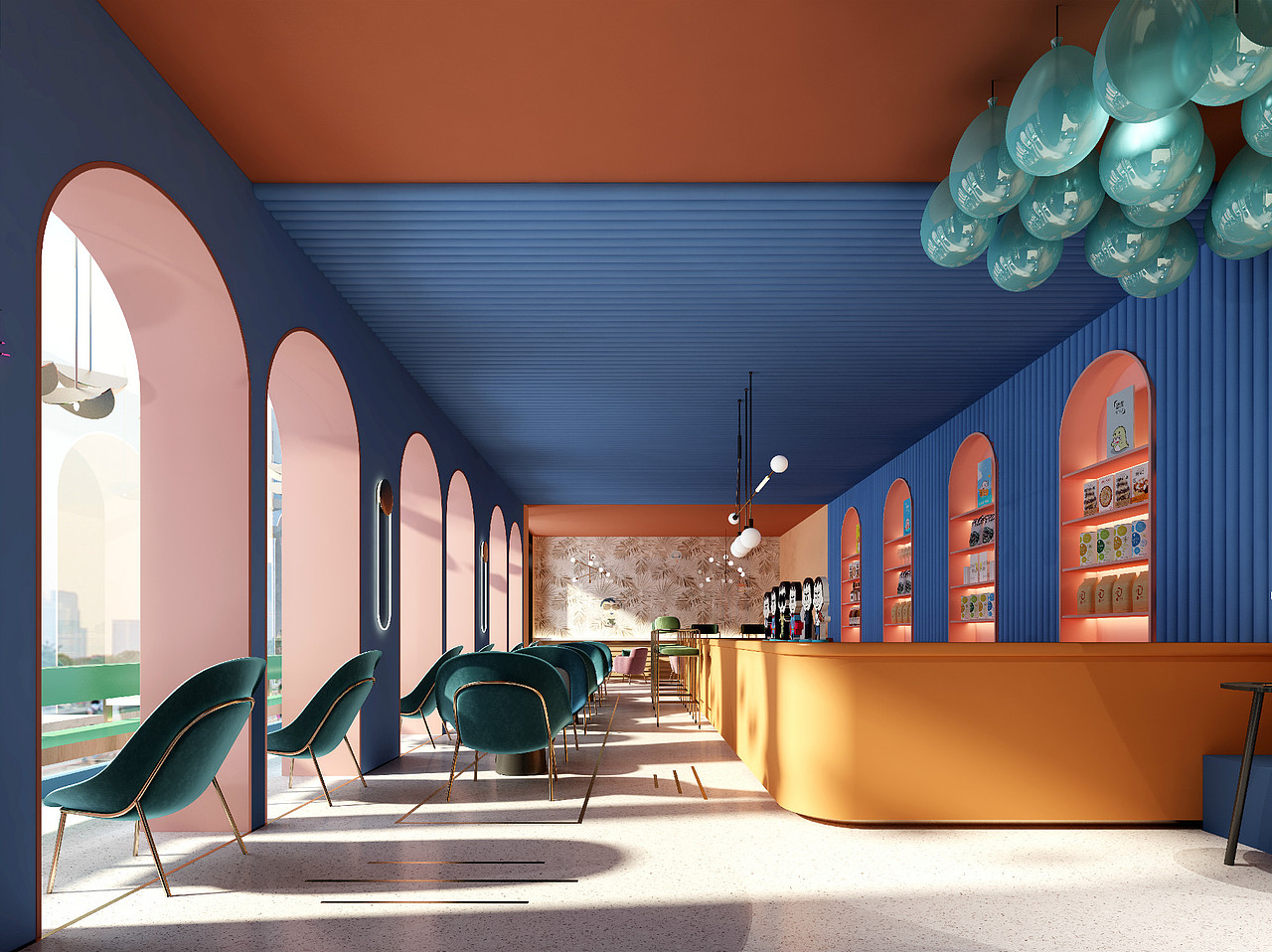 新晋国漫风奶茶店，踏上缤纷无人岛（图ZMTkyNjQyMzM2） - 家装设计 - 站酷设计师金舵瓷砖原创素材 - 站酷ZCOOL