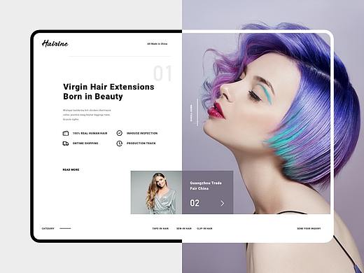 外贸网站 / 假发电商网页设计