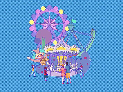 电商海报——游乐园