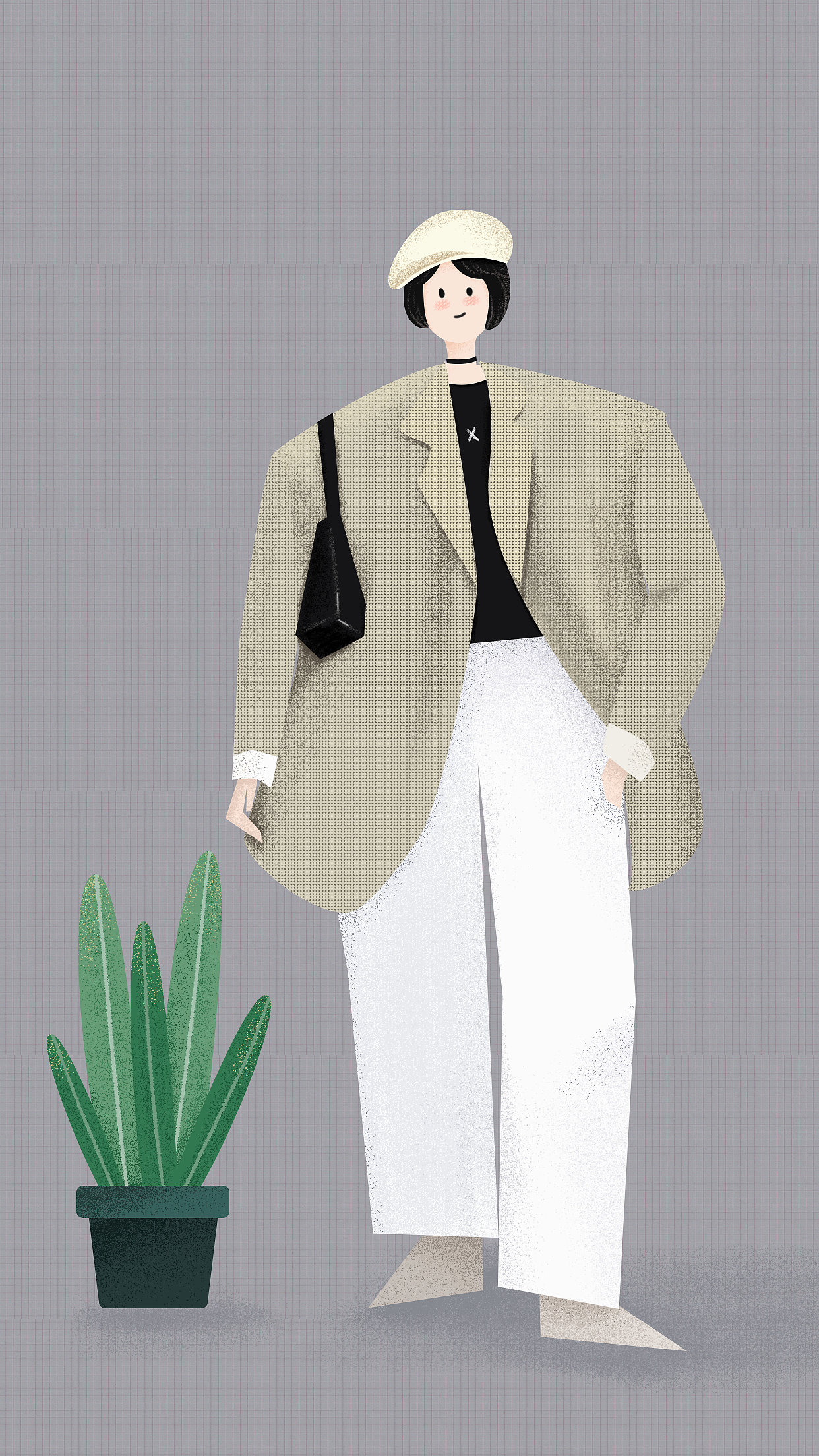 街拍插画（图ZMTU3NTA0OTQ4） - 创作习作 - 站酷设计师sherryX婷原创素材 - 站酷ZCOOL