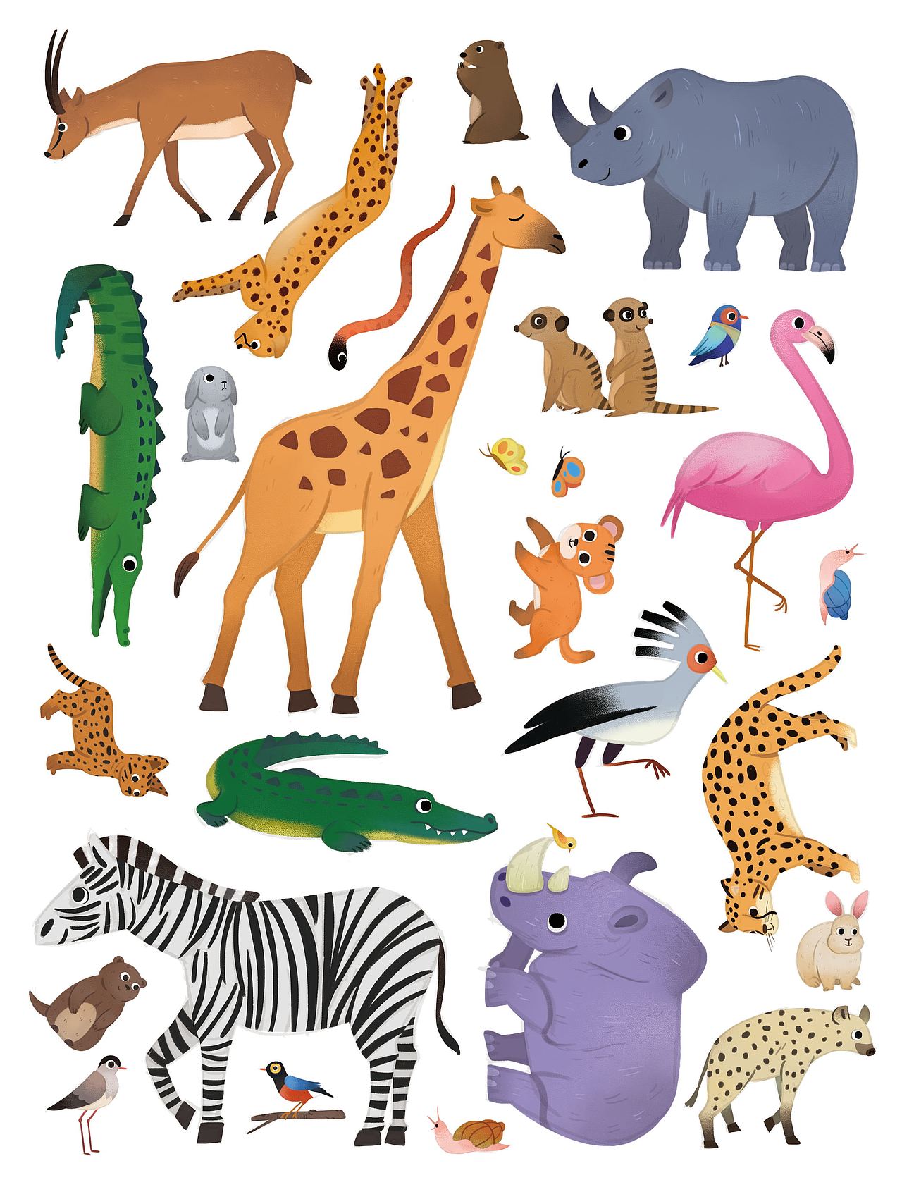 动物系列磁力贴（已出版）（图ZMjc2NzczMjAw） - 商业插画 - 站酷设计师一棵鱼原创素材 - 站酷ZCOOL