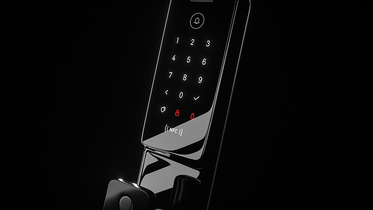 小米智能门锁 产品动画 C4D