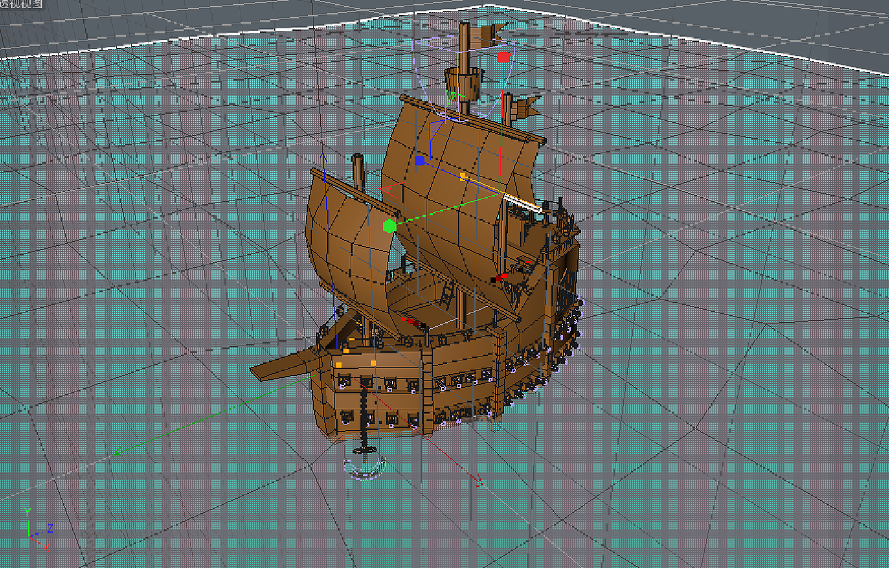 Cinema4d 练习三“海盗船”（图ZNjgzNjE0NTI=） - 场景 - 站酷设计师磨沙水鱼杯原创素材 - 站酷ZCOOL