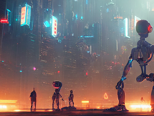 #AI创作实验室#机器人监视人类工作