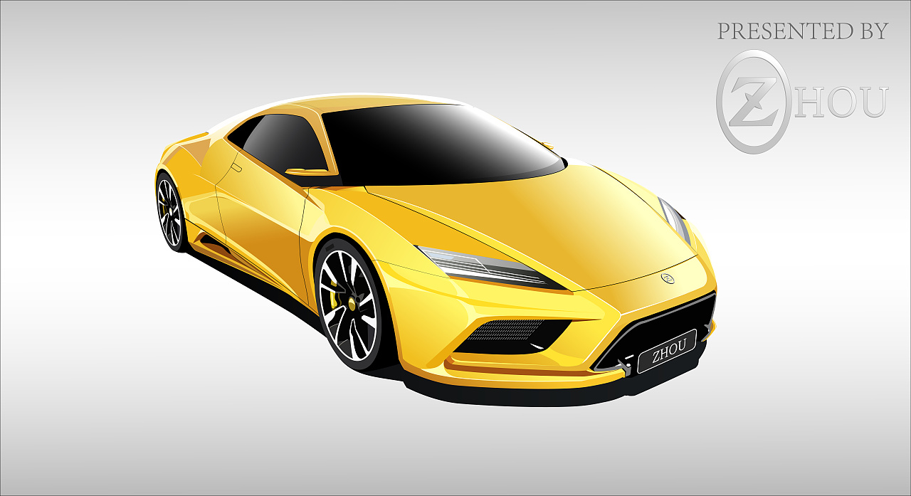 ai手绘跑车|插画|创作习作|zpongestar - 原创作品 - 站酷 (zcool)