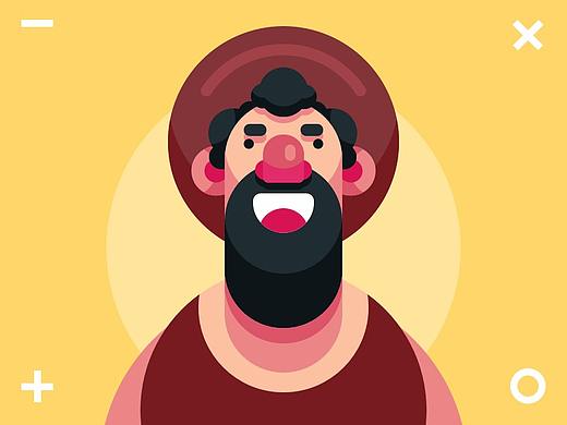 6枚卡通人物头像