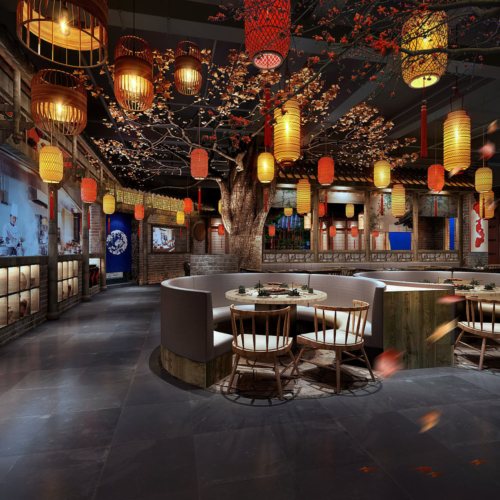 【重庆小喜村火锅店设计】成都火锅店设计公司
