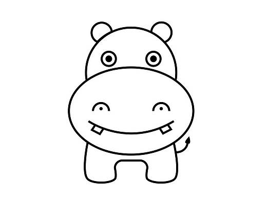河马简笔画