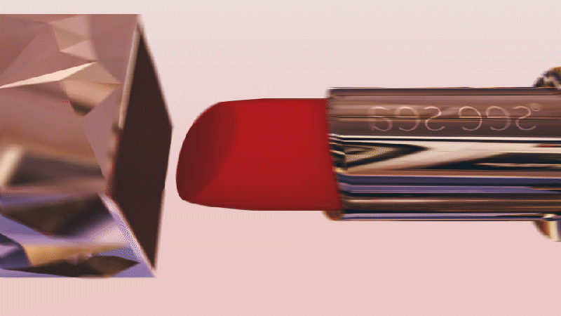 口红产品三维场景动画