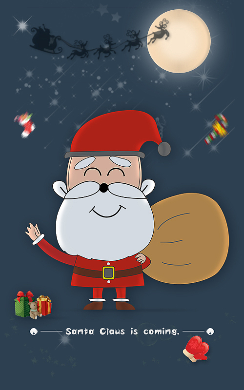 圣诞老人手绘到宣传图（图ZNjE3MTU1MzI=） - 宣传物料 - 站酷设计师雪壳原创素材 - 站酷ZCOOL