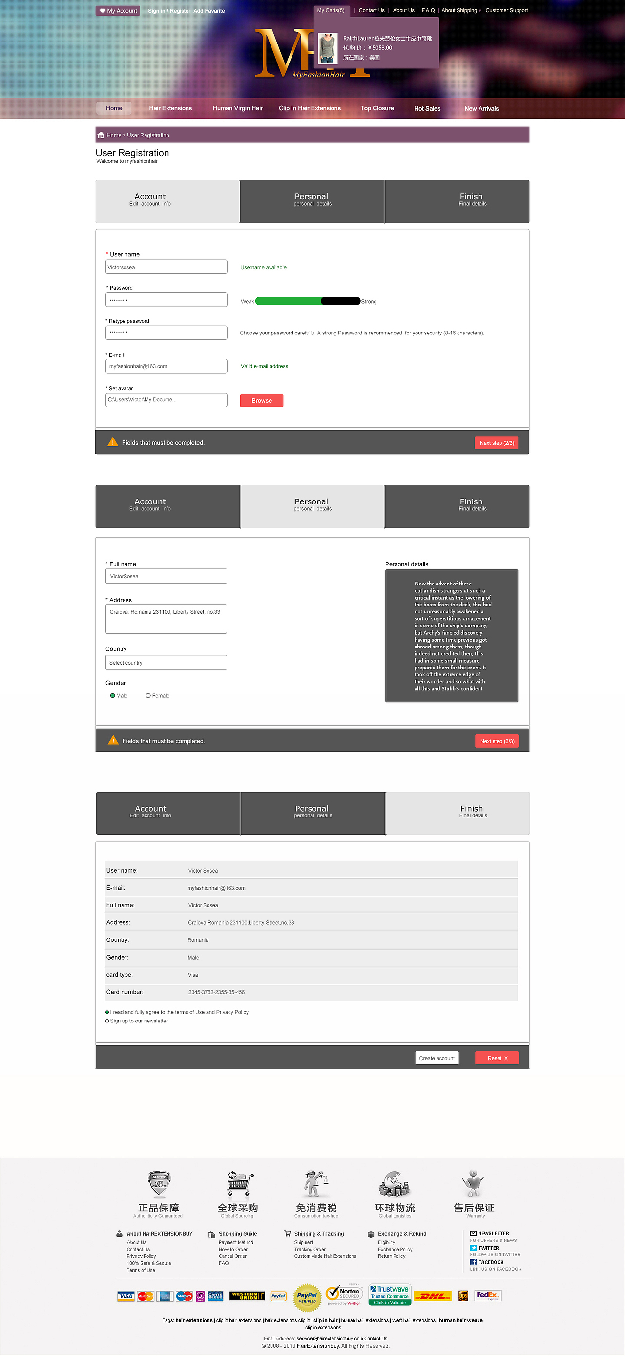 MYFASHIONHAIR外貿(mào)商城設計與前端實現(xiàn)（圖ZNzAwMTMzMzI=） - 電商 - 站酷設計師10TAIL原創(chuàng)素材 - 站酷ZCOOL