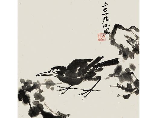 水墨鸟