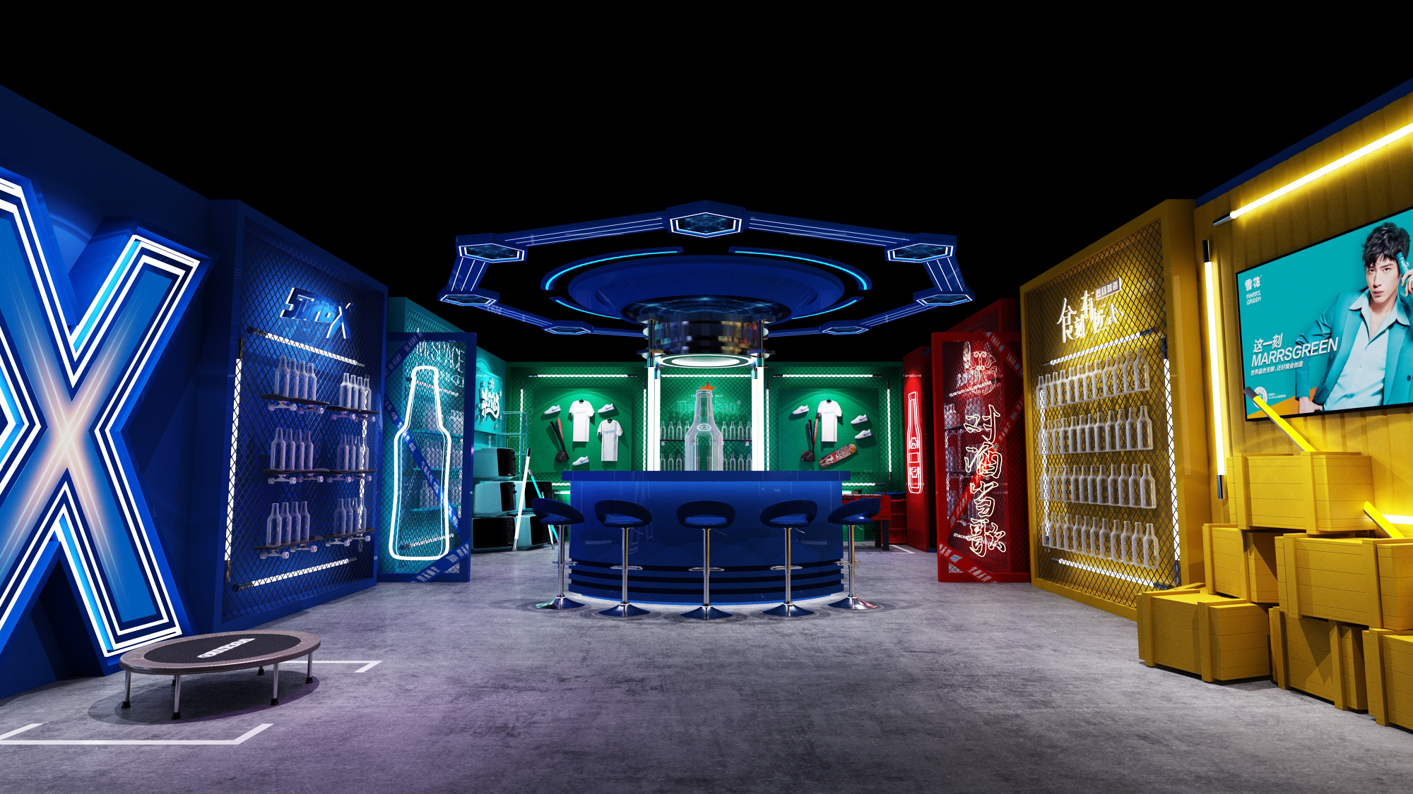 superx雪花啤酒快闪店/工装门店