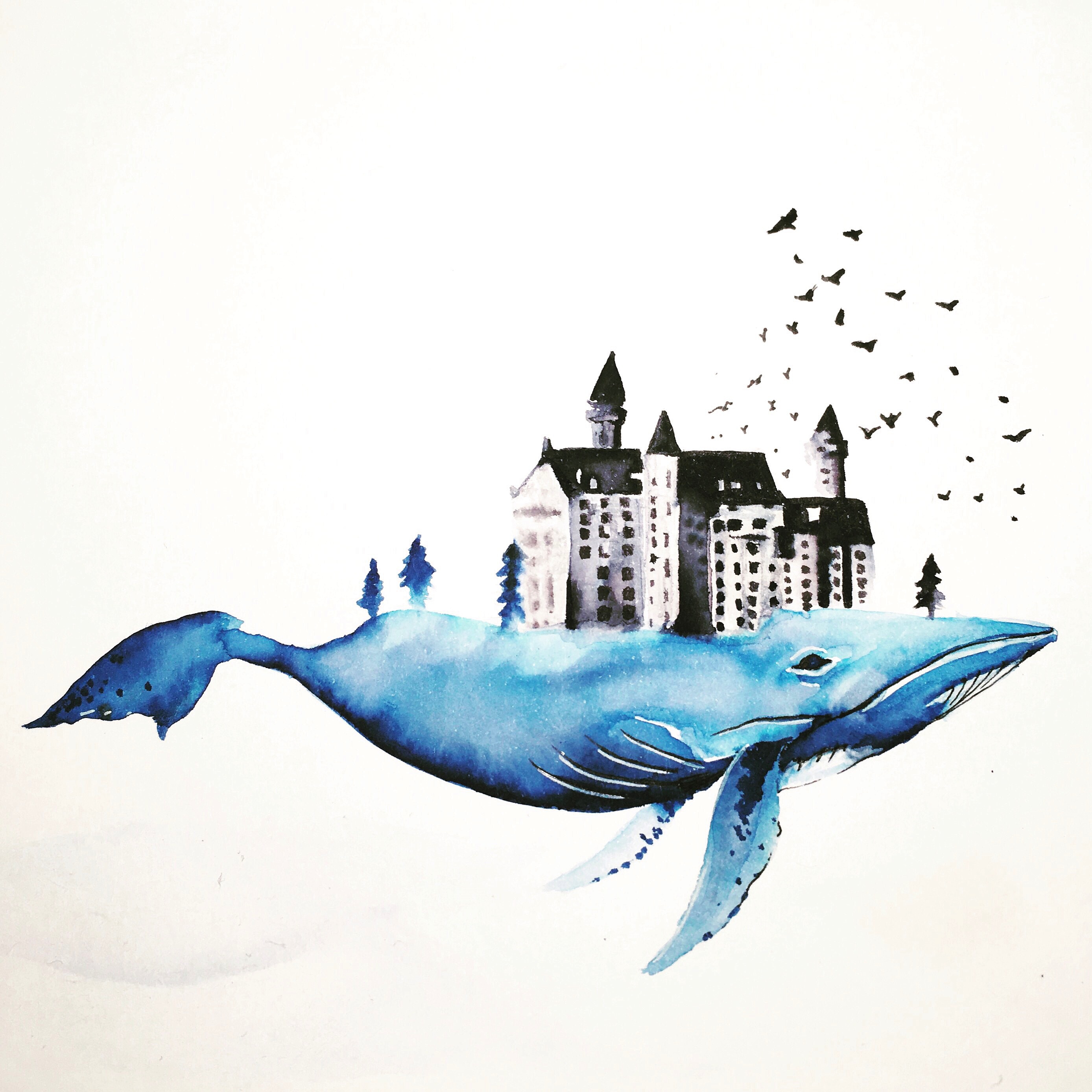 相片临摹 数码绘 深海鲸鱼|插画|创作习作|donster - 原创作品 - 站酷 (ZCOOL)