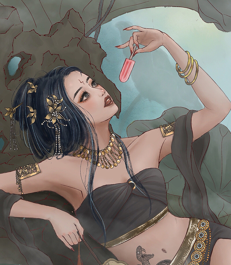 四季-夏（图ZMzQxNTM1OTY0） - 创作习作 - 站酷设计师静兰寓言原创素材 - 站酷ZCOOL