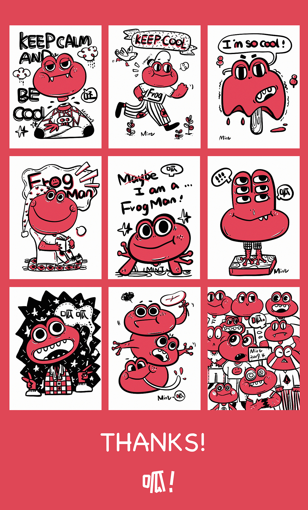 也许是只青蛙男（图ZMTU0NTg4NDY0） - 新锐潮流插画 - 站酷设计师薄荷大王原创素材 - 站酷ZCOOL