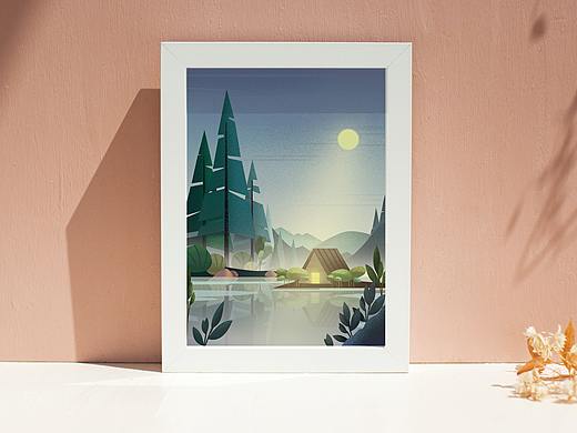 “光”扁平噪點插畫練習（個人主頁-ZNDg5NjI2NDg=） - 創(chuàng)作習作 - 站酷設(shè)計師Mr吾川原創(chuàng)素材 - 站酷ZCOOL