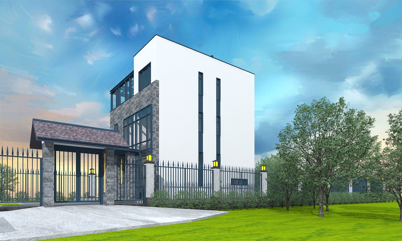 广西三层现代简约别墅设计,