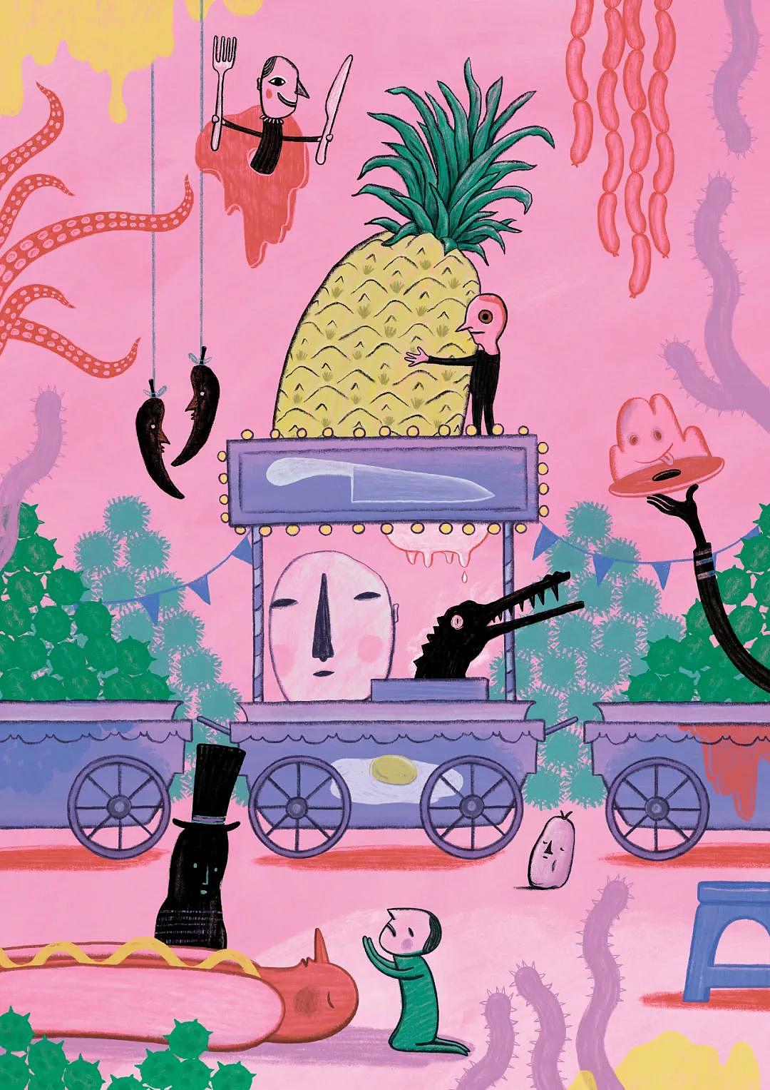 Hiii IIIustration 2019优秀作品奖《都可以吃》（图ZMjIyOTQyODMy） - 绘本 - 站酷设计师hiiibrand原创素材 - 站酷ZCOOL