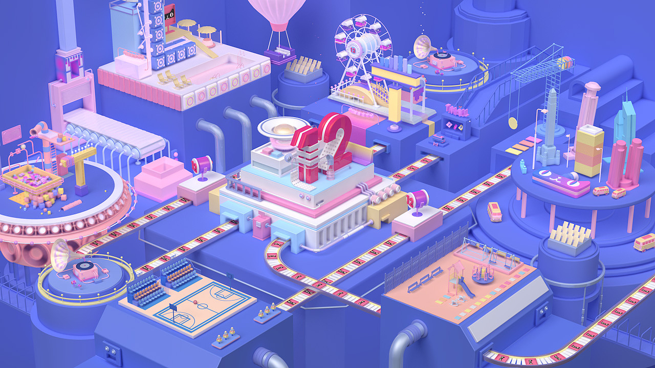 c4d临摹 半创作作业|三维|场景|xavier_tsai_原创作品-站酷(zcool)