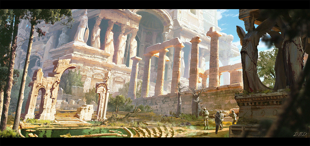 古罗马遗迹|插画|概念设定|短柄刀 - 原创作品 - 站酷 (zcool)