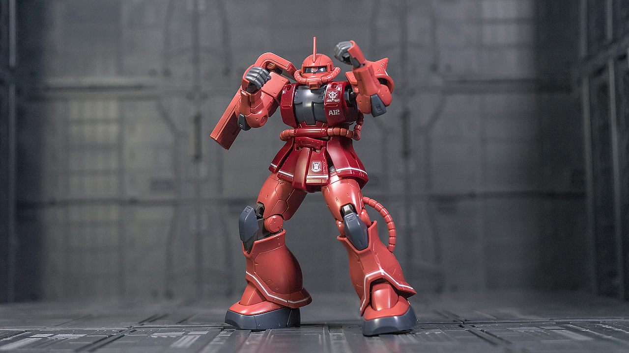 【万代hg】 gto—024 夏亚专用扎古ii 红色彗星ver.