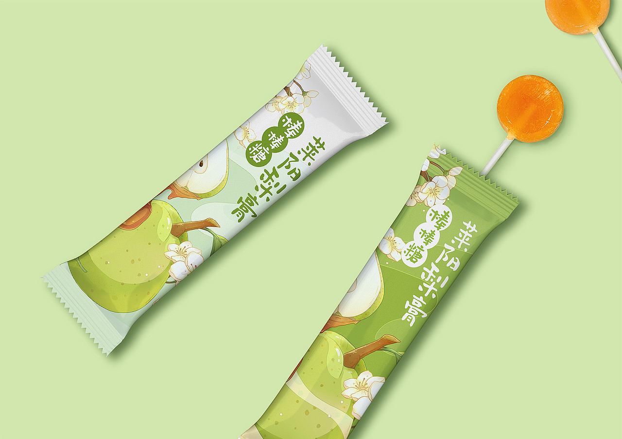 【包装插画】梨膏棒棒糖