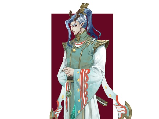 龙插画-概念设定庸亦凡wh2年前龙心少年插画-创作习作649228再见小