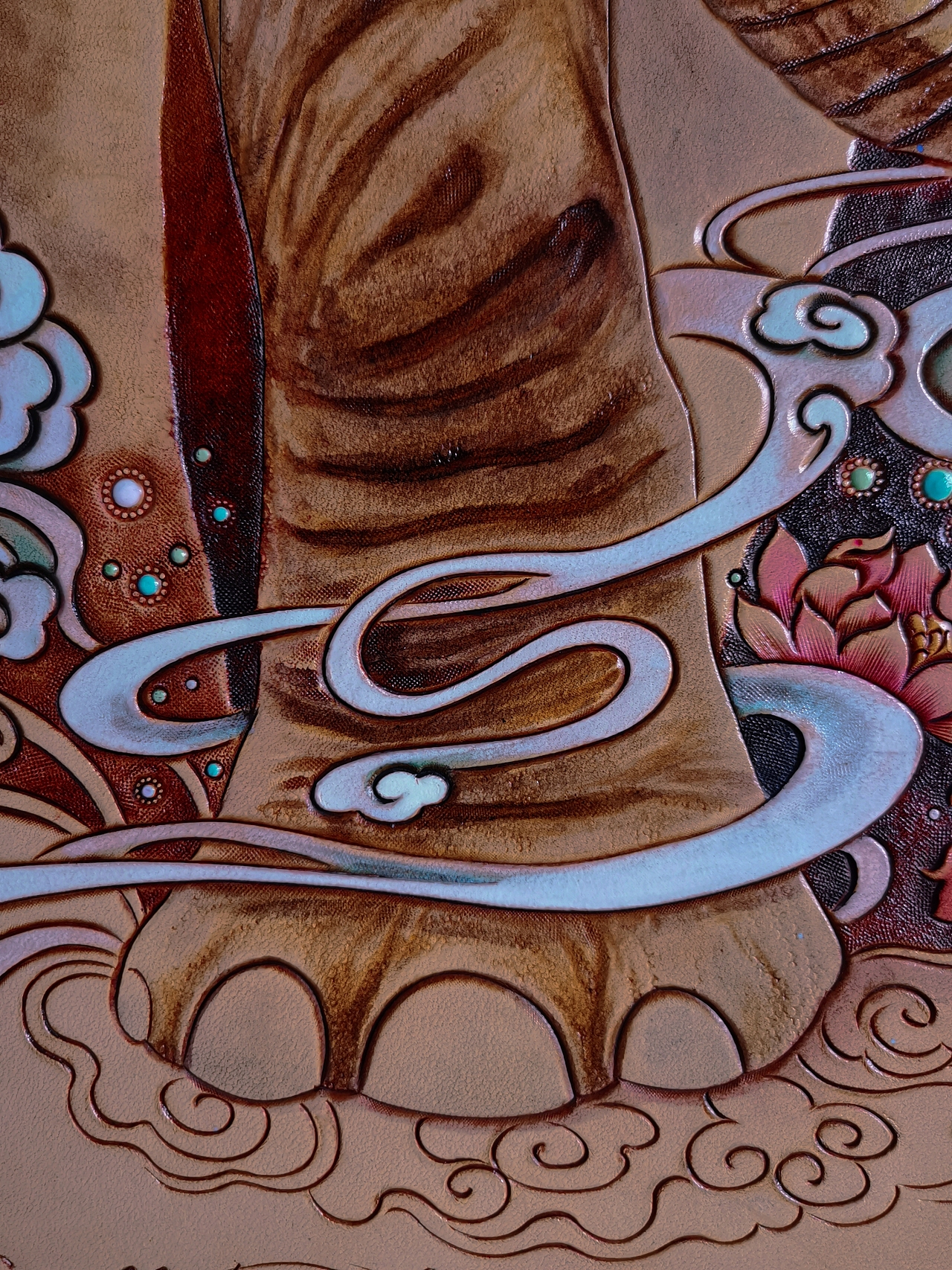 皮雕画《锦途》