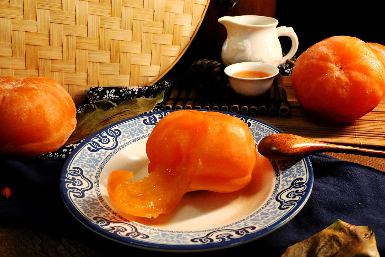 美食摄影/冻柿子 静物摆拍 无修图 自然黄光|摄影|美食摄影|浩然儿啊