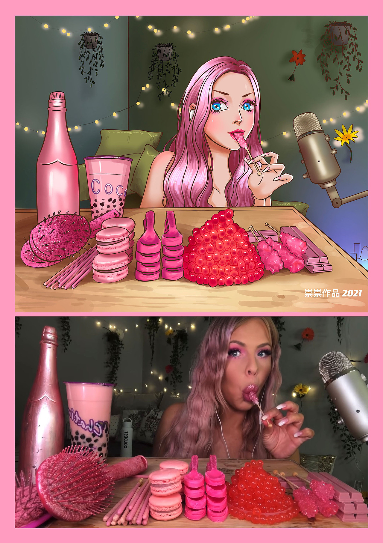 吃播up主（图ZMjgyMzEyOTI4） - 创作习作 - 站酷设计师是崇崇啊原创素材 - 站酷ZCOOL