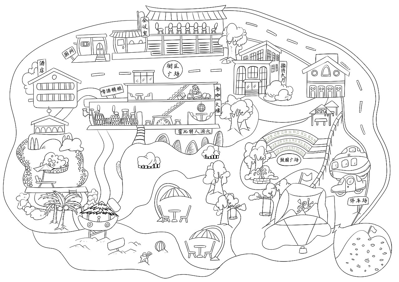 景区导览图草图设计