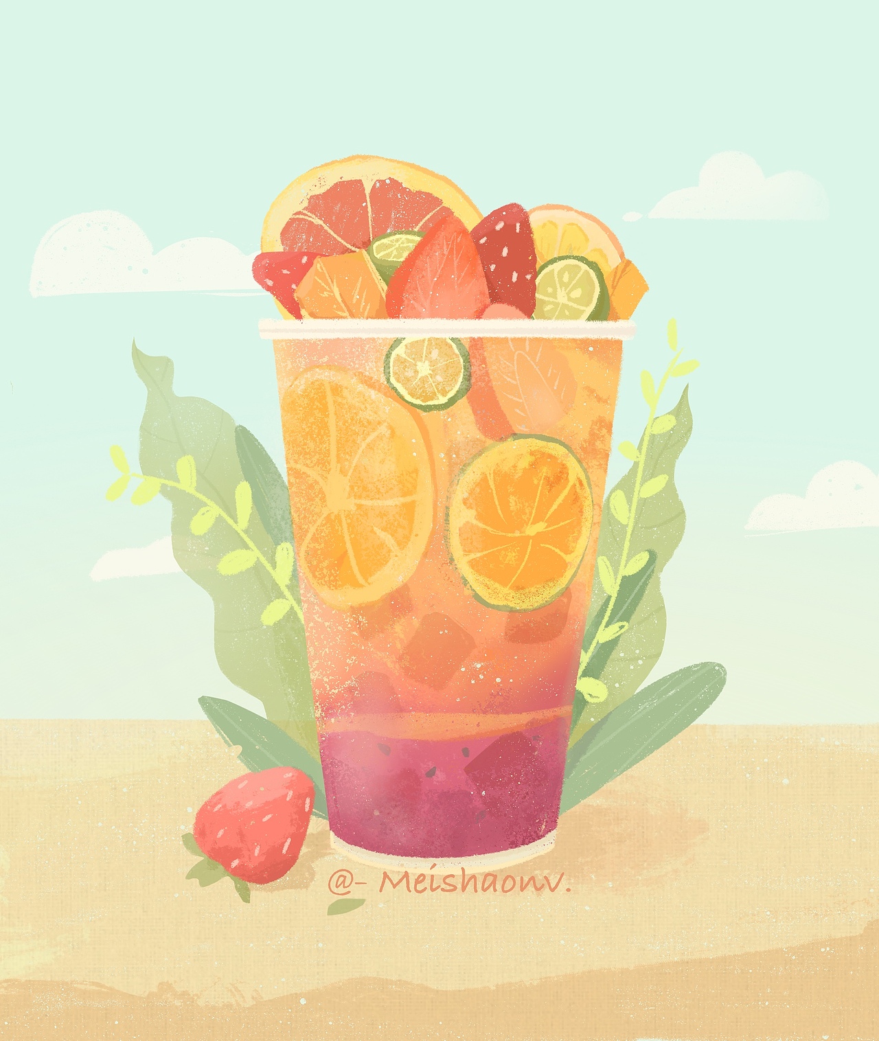 插画美食（图ZMjMxNDUyNjg0） - 创作习作 - 站酷设计师美少女MM原创素材 - 站酷ZCOOL