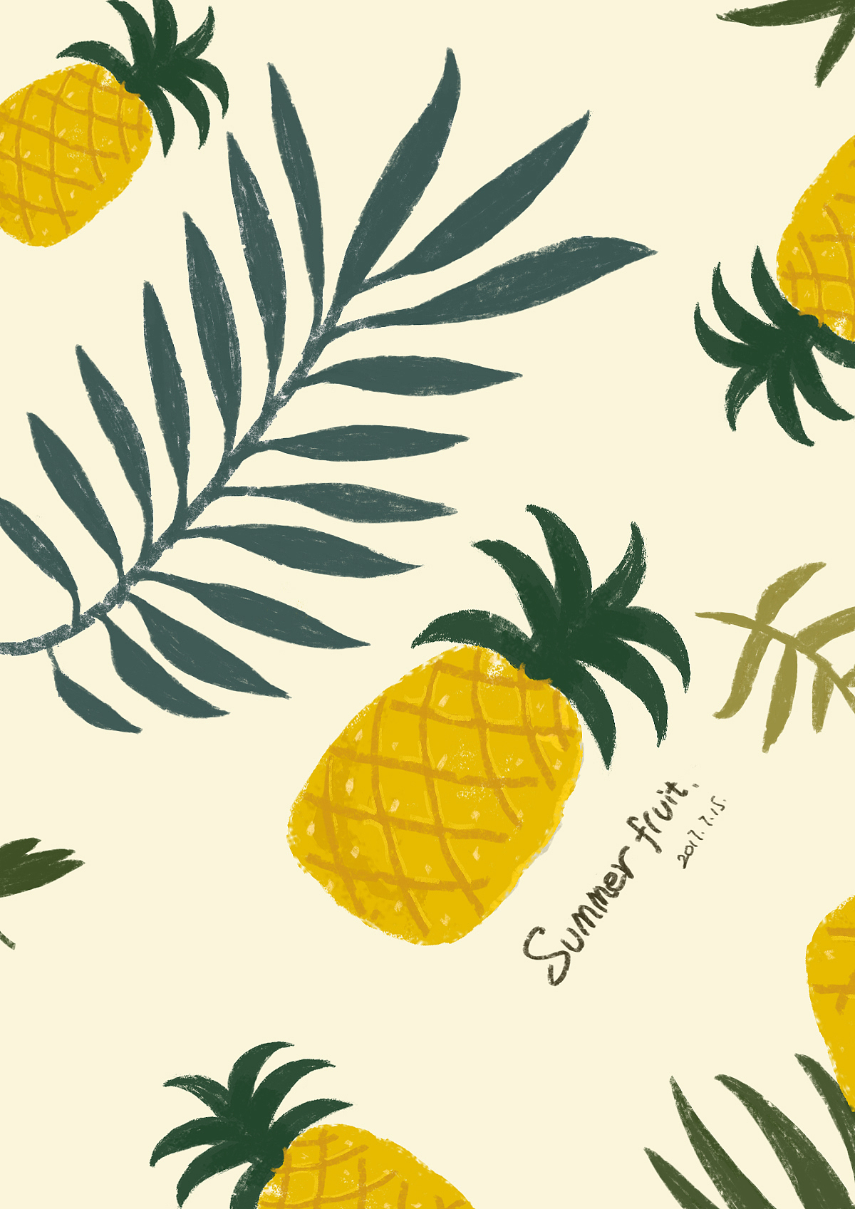 夏日水果-pineapple（图ZODU3Njg0NTY=） - 创作习作 - 站酷设计师很慢很慢的风原创素材 - 站酷ZCOOL