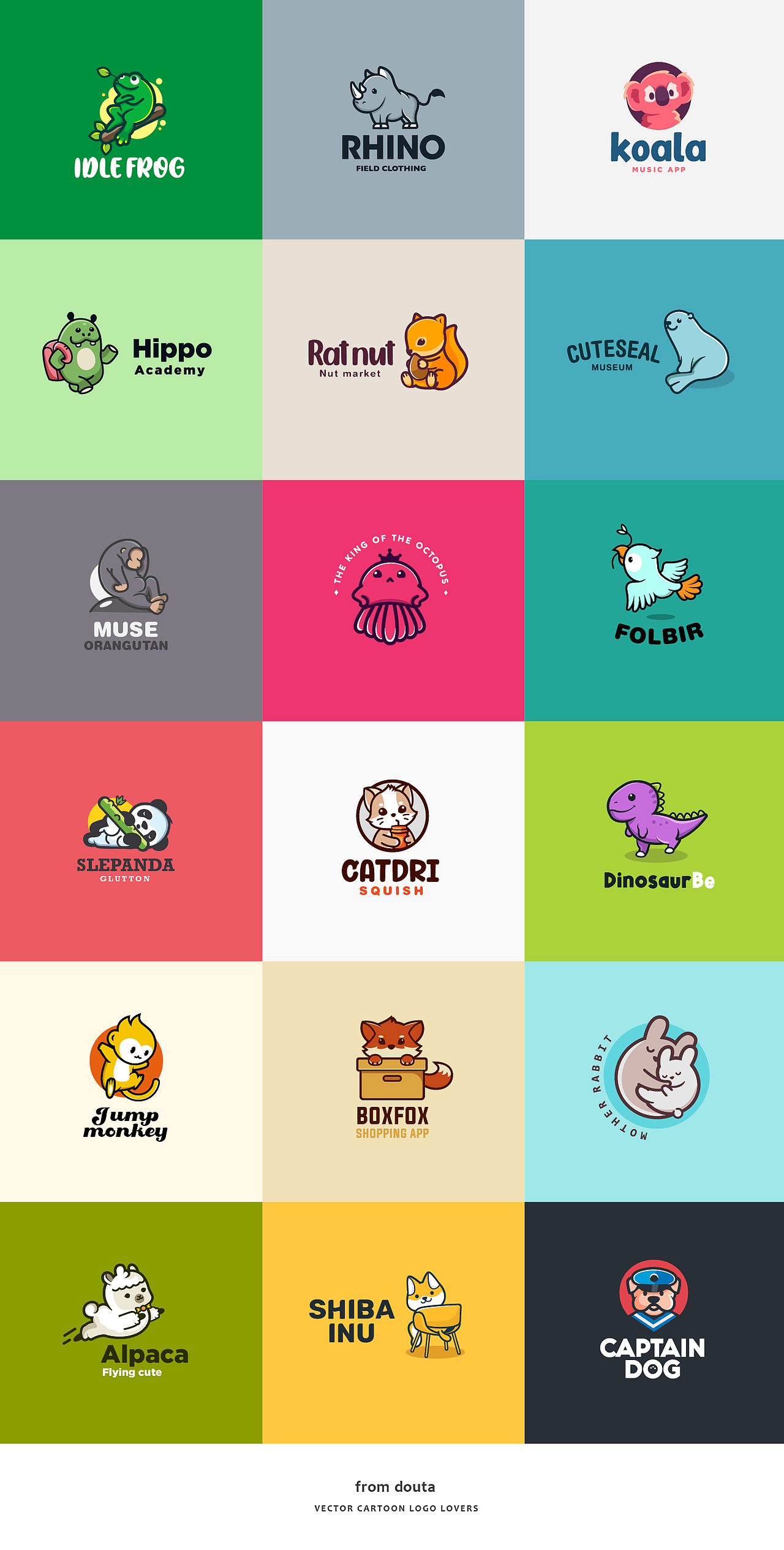 Vector mascots logoⅡ（图ZMjYxNDU3ODEy） - Logo - 站酷设计师Douta都塔原创素材 - 站酷ZCOOL